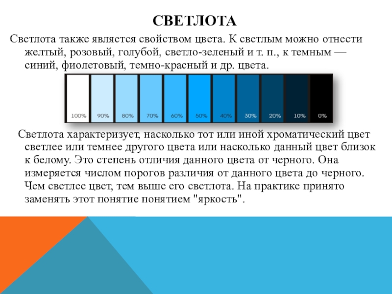 Светлота в рисунке это