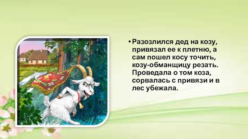 У козы-дерезы было 42 кг капусты на завтрак она и семеро ее козлят