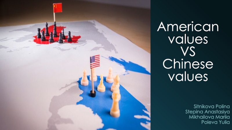 American values VS Chinese values