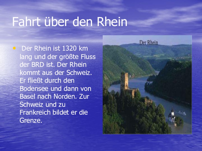 Fahrt über den Rhein