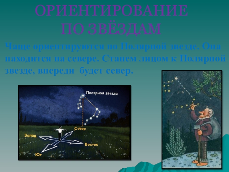 Лицом к полярной звезде то впереди будет. Ориентирование по звездам. Ориентирование на местности по полярной звезде. Ориентация на местности по полярной звезде. Ориентация по звездам.