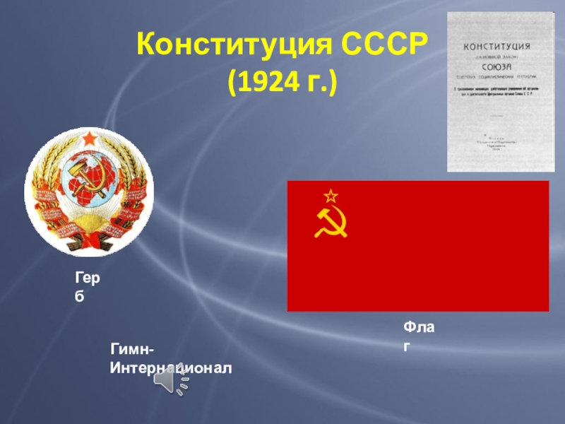 Образование ссср конституция 1924 презентация