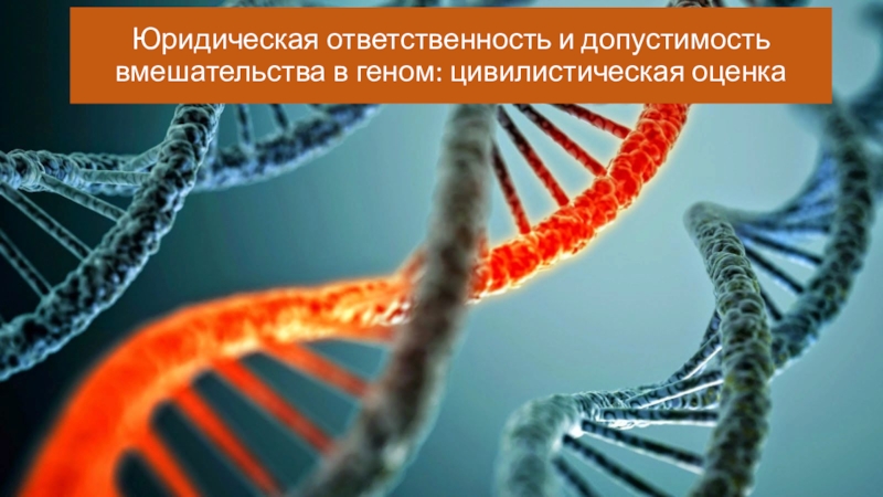 Юридическая ответственность и допустимость вмешательства в геном: