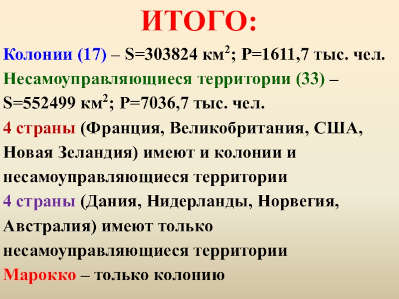 7 км 2. Несамоуправляющиеся колонии. Несамоуправляющиеся колонии страны. Доминионы несамоуправляющиеся территории.. Франция несамоуправляющиеся территории.