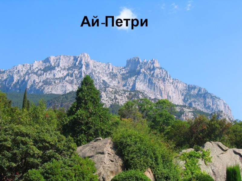 ЯЛТИНСКИЙ ГОРНО-ЛЕСНОЙ ПРИРОДНЫЙ ЗАПОВЕДНИК Ай-Петри Ай-Петри