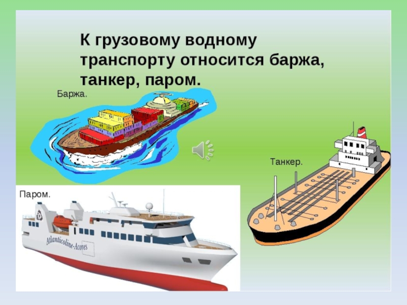 Корабли суда водный транспорт 1 класс презентация