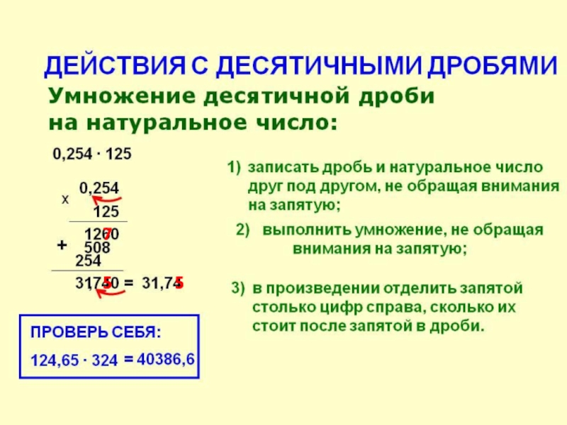 Картинка с десятичными дробями