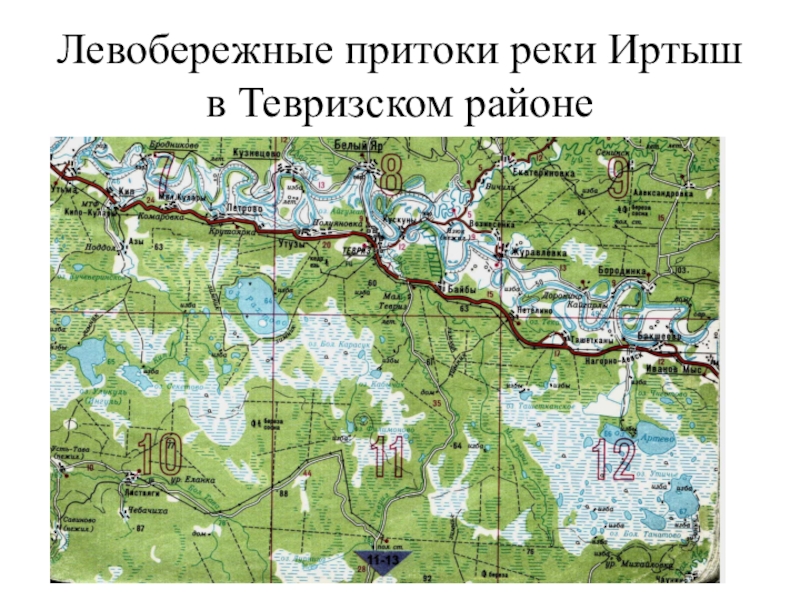 Левобережные притоки реки Иртыш в Тевризском районе