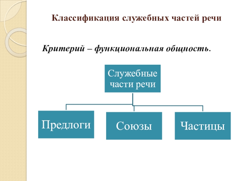 Схема служебные части речи и их особенности