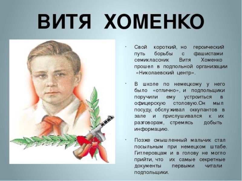 Витя хоменко презентация