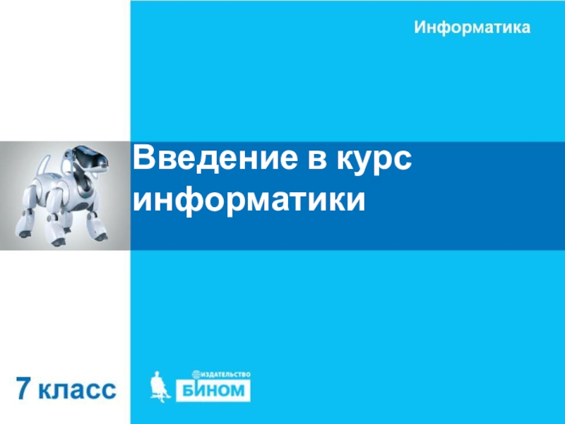 Презентация Введение в курс информатики