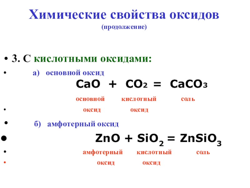 Co2 это кислотный оксид