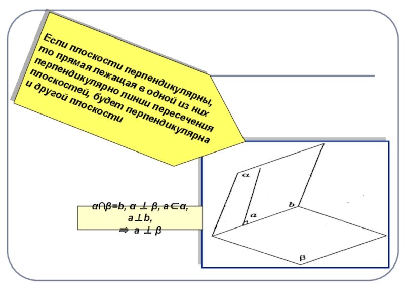 3 перпендикулярные плоскости. Если две плоскости перпендикулярны третьей то линия их пересечения. Перпендикулярность кто придумал.