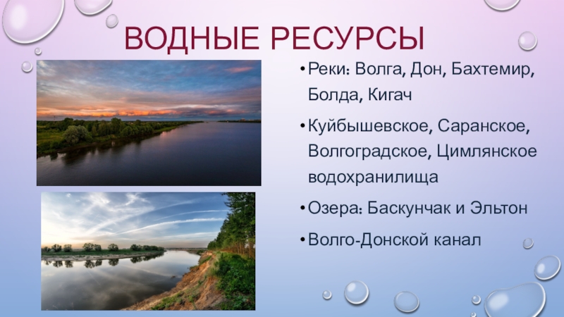 Водные богатства ульяновской области