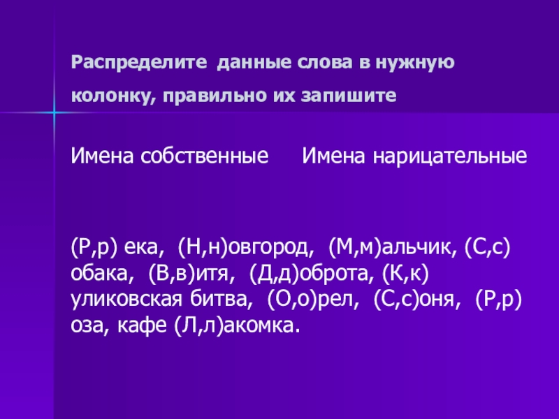 Урок собственные и нарицательные 5 класс презентация