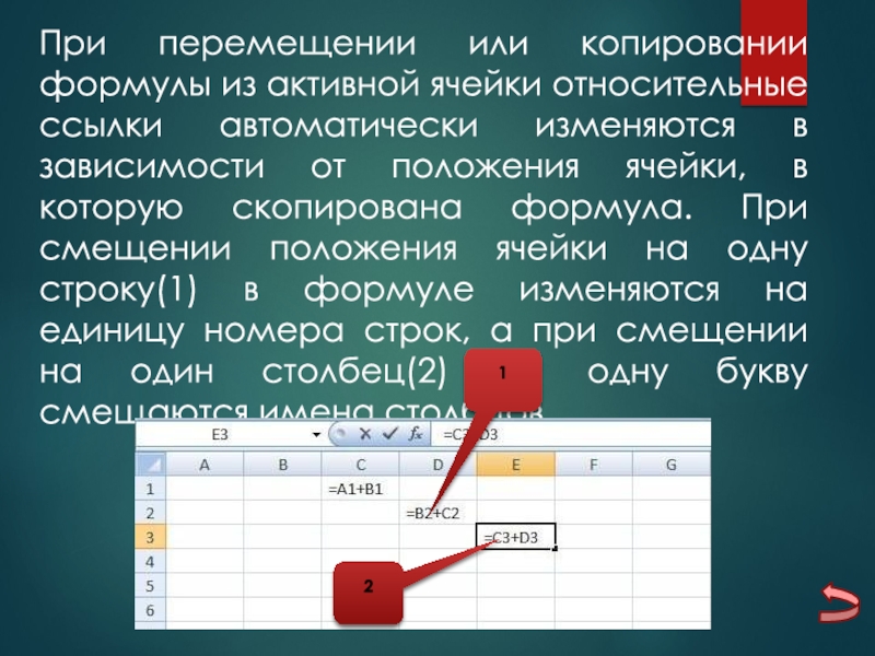 При перемещении относительные ссылки. При копировании в электронной таблице относительные ссылки. Ссылки на ячейку электронной таблицы. Относительные ссылки при перемещении или. Эксель при перемещении или копировании формул относительные ссылки.