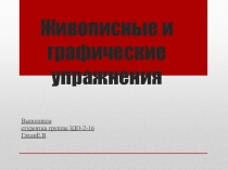 Живописные и графические упражнения