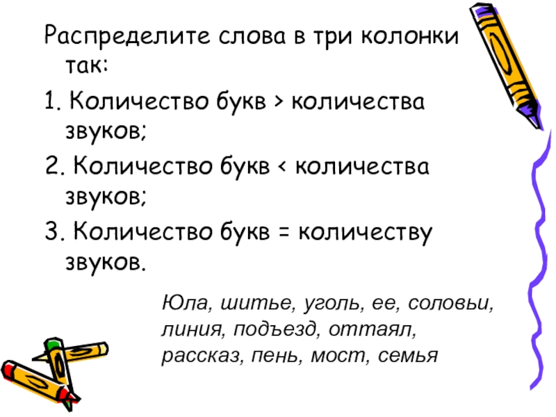 Русский язык распредели слова. Уголь сколько букв и звуков. Юла количество букв и звуков. Распределите в 3 колонки. Распределите слова игра.