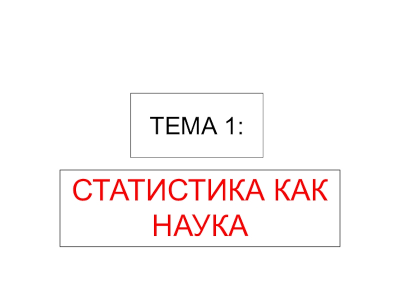 ТЕМА 1: