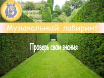 Музыкальный лабиринт
Проверь свои знания
