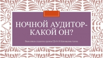 Н очной аудитор-Какой он?