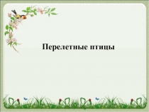 Перелетные птицы