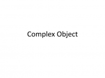 Complex Object