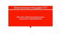 Электронные площадки ЧГУ