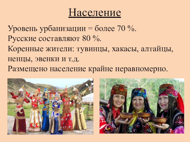 Население восточной сибири по плану