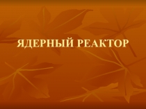 ЯДЕРНЫЙ РЕАКТОР
