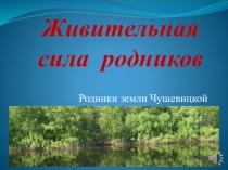 Живительная сила родников