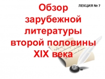 Обзор зарубежной литературы второй половины XIX века