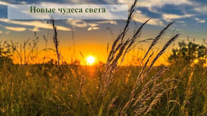 Презентация Новые чудеса света