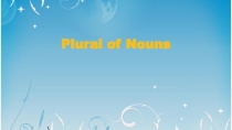 Plural of Nouns