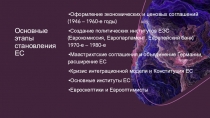 Основные этапы становления ЕС