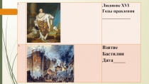 Людовик XVI
Годы правления 
2.
Взятие Бастилии
Дата