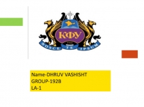 N a m e - D H R U V V A S H ISHT
G R O U P - 1 9 2 B
L A - 1