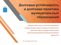Долговая устойчивость и долговая политика муниципальных образований