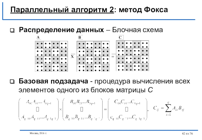 Блочные матрицы. Параллельные алгоритмы. Алгоритм Фокса умножения матриц. Параллельные алгоритмы примеры. Алгоритмы для параллельного программирования.