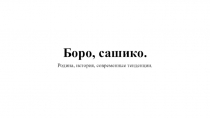 Боро, сашико