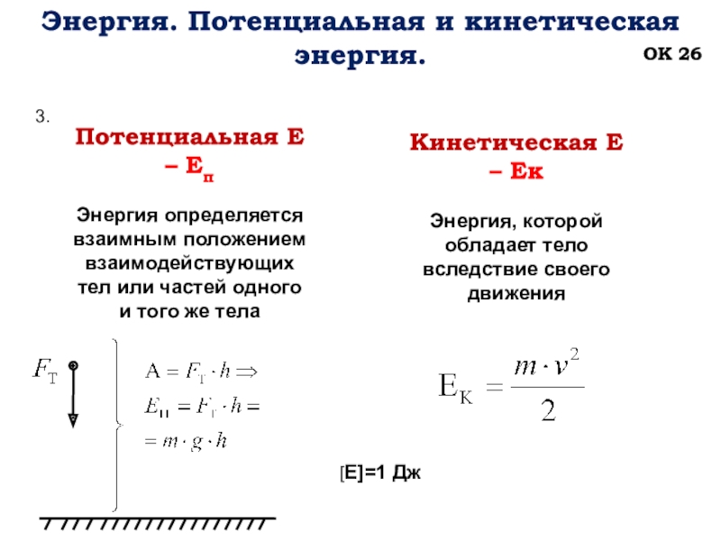 Энергия виды механической энергии 7 класс презентация