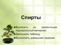 Спирты