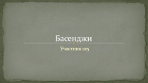 Басенджи