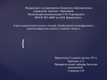 Федеральное государственное бюджетное образовательное учреждение высшего