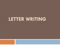 Letter writing