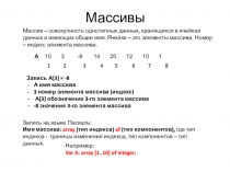 Массивы
