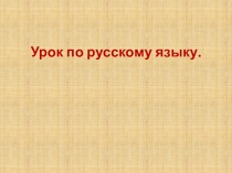 Урок по русскому языку
