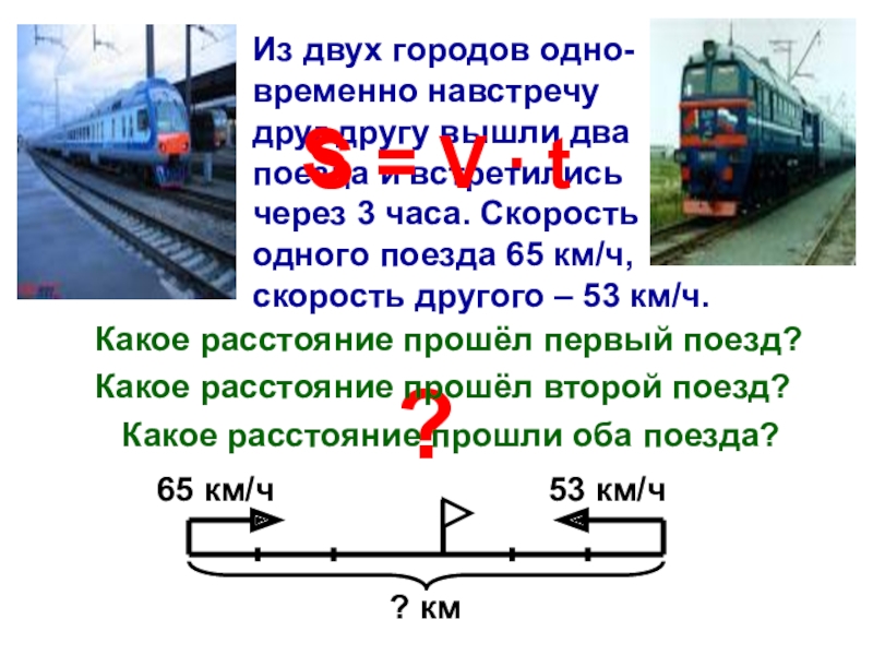 Из москвы и санкт петербурга одновременно навстречу друг другу выехали два поезда пассажирский схема