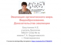 Эволюция органического мира. Видообразование. Доказательства эволюции