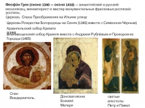 Феофа́н Грек (около 1340 — около 1410) — византийский и русский иконописец,